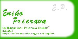 eniko prierava business card